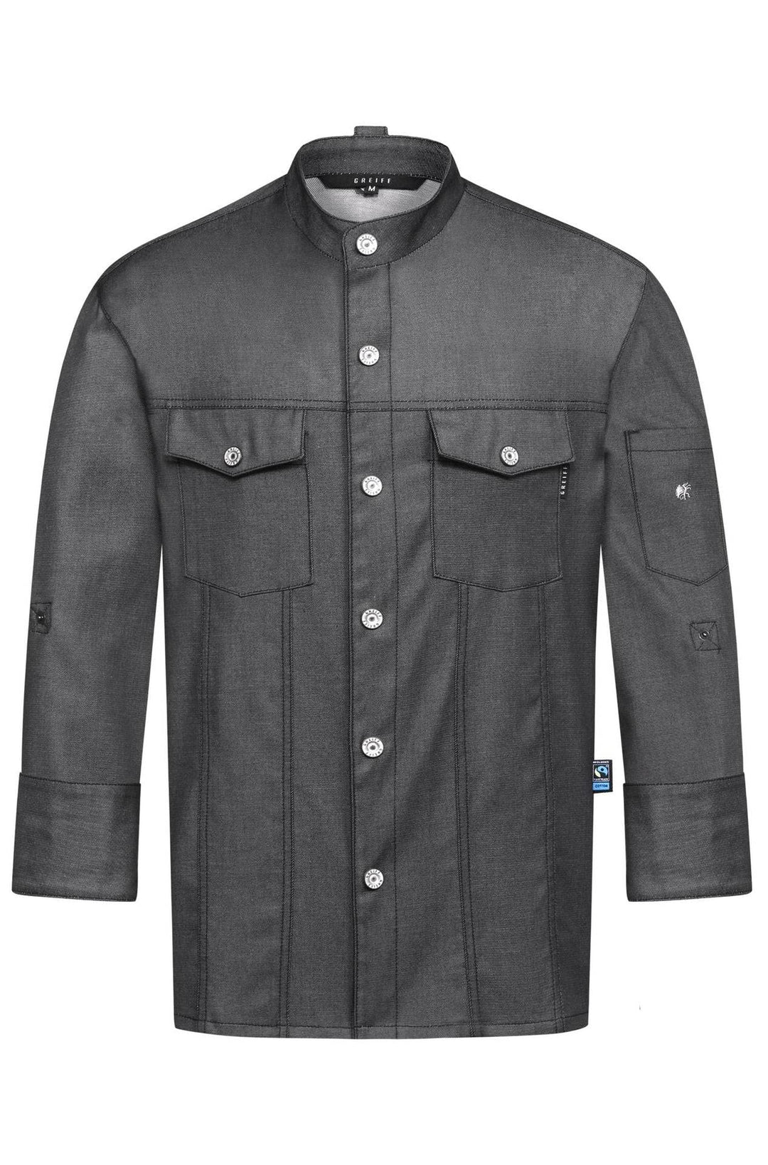 GREIFF Gastro Moda Herren Cuisine Kochjacke Jeansjackenstyle Regular Fit Denimoptik Modell 5591 L An