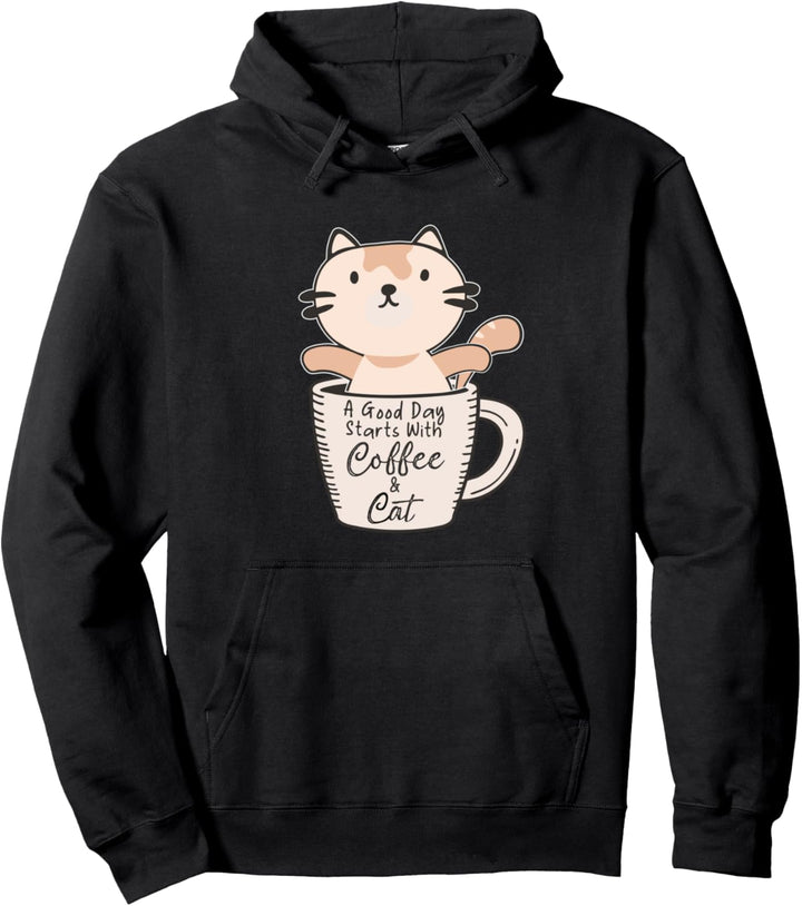 Funny Cat Big Coffee Mug Inspirational Cute Kitten Lover Pur Pullover Hoodie