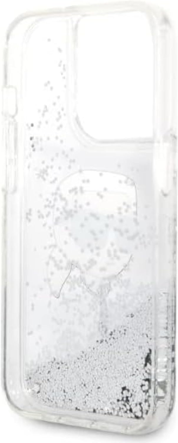 KARL LAGERFELD KLHCP14LLNKHCH Hülle für iPhone 14 Pro 6,1" Silber hardcase Glitt