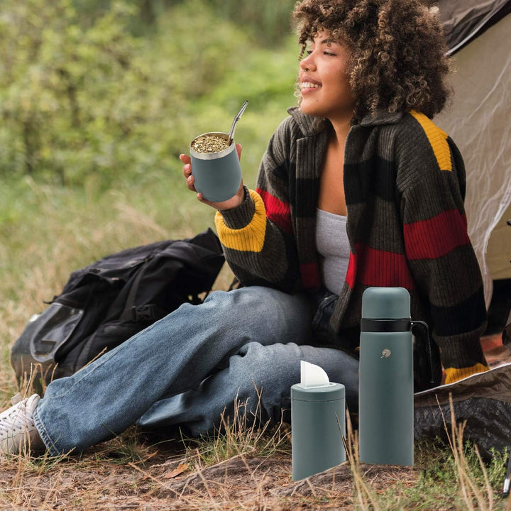BALIBETOV Komplettes Yerba Mate Set – Moderner Mate Gourd, Thermos, Yerba Behälter, zwei Bombillas u