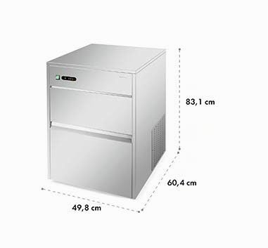 Klarstein Powericer Profi-Eiswürfelmaschine - Eiswürfelbereiter, Ice Maker, LED, geschmacksneutrale