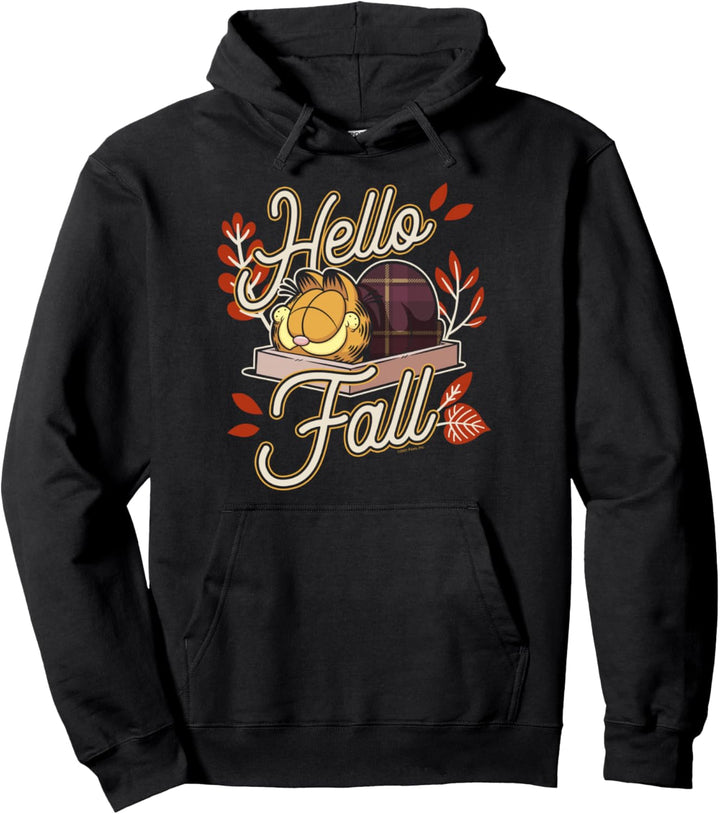 Garfield Hello Fall Autumn Napping Pullover Hoodie