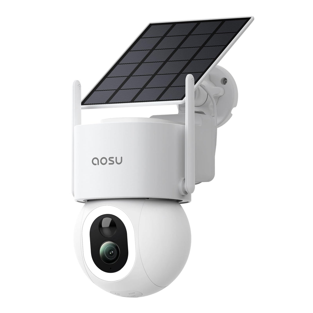 aosu 4K 8MP Überwachungskamera Aussen Solar Akku UHD mit Licht 360° PTZ Kein ABO Nötig WLAN Kamera Ü