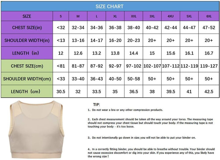 Idtswch Brustbinder für Transgender Brustbinder Half Ftm Binder Brust Kompressions-BH M Weiss, M Wei
