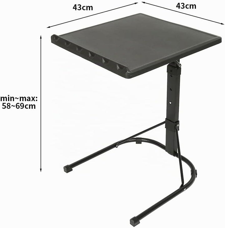 Beistelltisch, faltbar, für Laptop, höhenverstellbar und neigbar, leicht und tragbar, für Bett, Sofa