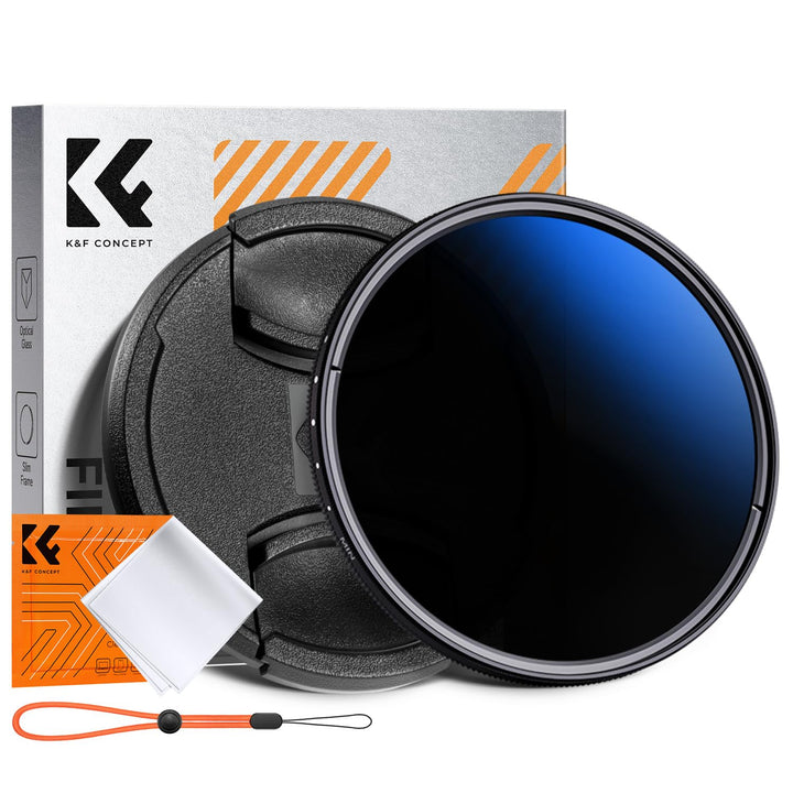 K&F CONCEPT K-Serie 46mm ND Filter Variabler Graufilter ND2-400 (1-9 Blendenstufen) mit Objektivdeck