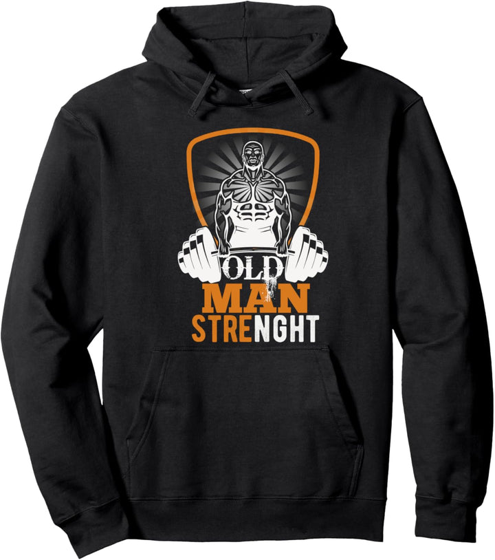 Old Man Strength Gym Vatertagsgeschenk für Papa Pullover Hoodie