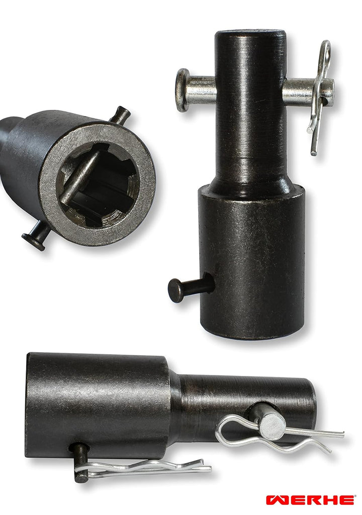WERHE® Profi Bohrer VollStahl, Erdbohrer für bohrmaschine 120 mm Doppel-Welle extrem robust mit Stih