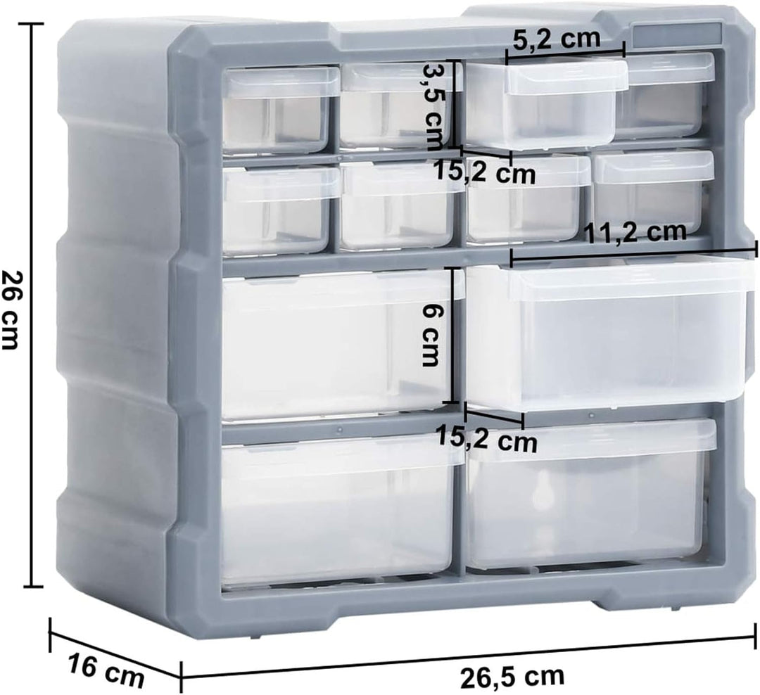 Gecheer 2 STK. Multi-Schubladen Organizer Sortierkasten Sortimentskasten Sortimentskoffer Sortiments