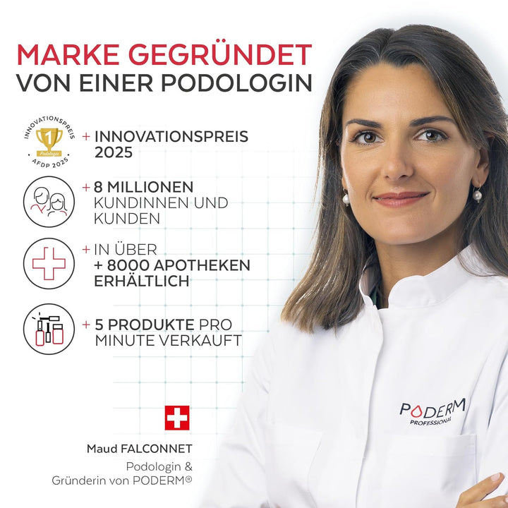 PODERM Nagelpilz 2-in-1 + Nagellack Puderrosa – Antimykotische Pflege, repariert &amp; kaschiert gelblic