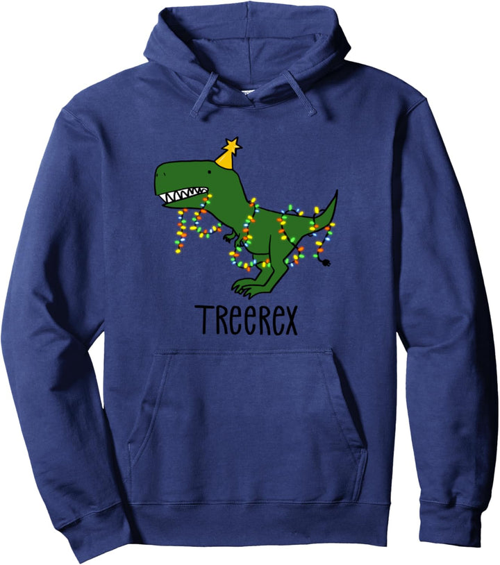 Treerex T-Shirt mit weihnachtlichem Tiermotiv, T-Rex Pullover Hoodie