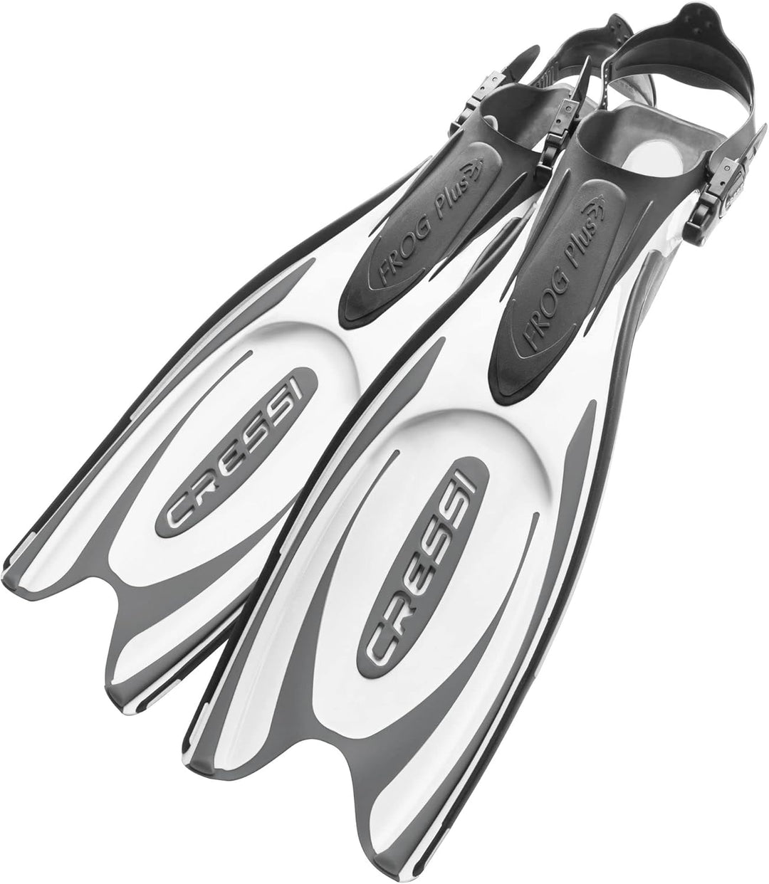 Cressi Frog Plus Tauchflossen Erwachsene S/M - 39/42 Schwarz/Weiss, S/M - 39/42 Schwarz/Weiss