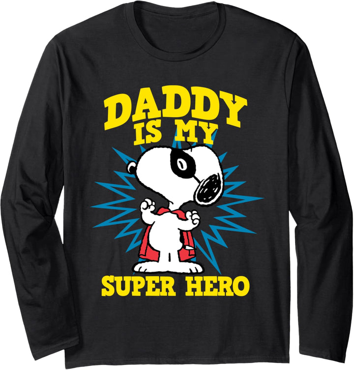 Peanuts Snoopy Vatertag Superhelden Langarm T-Shirt Langarmshirt