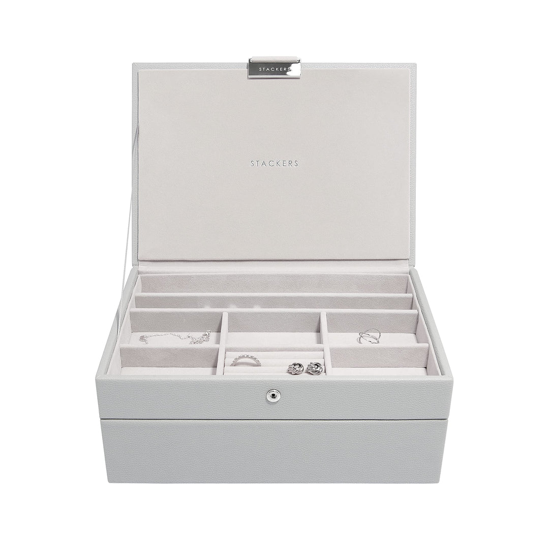Stackers Grau Klassisch Schmuckschatulle - 2 Pebble Grey, Pebble Grey
