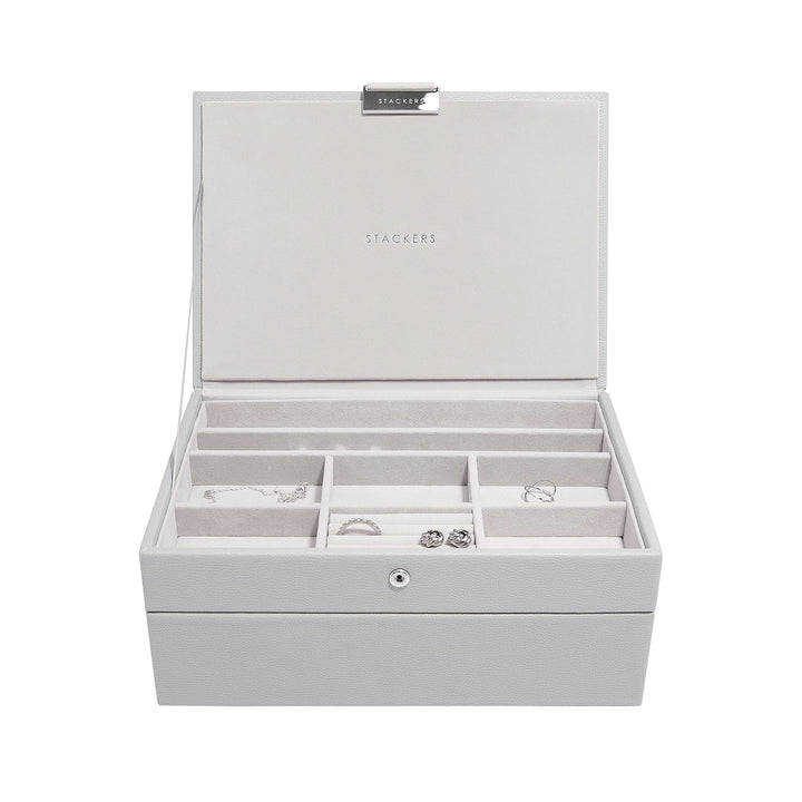 Stackers Grau Klassisch Schmuckschatulle - 2 Pebble Grey, Pebble Grey