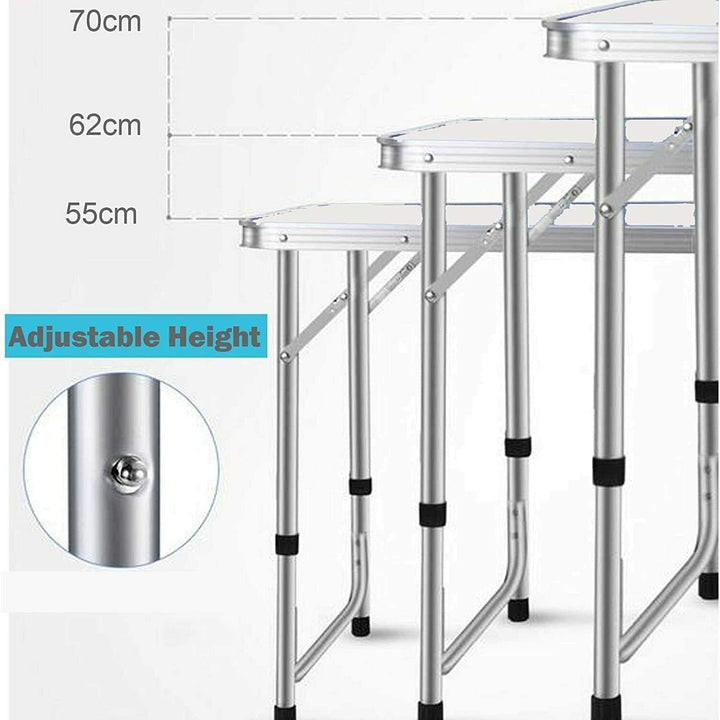 PowerTools Klapptisch für Kinder, kleiner Klapptisch mit 1,2 m Tisch, Aluminium-Klapptisch, Laptop f