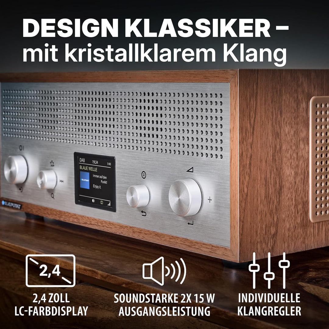 BLAUPUNKT Verona RXD 190 DAB+ mit AUX IN und Bluetooth - 15 Watt RMS Radio mit LC-Farbdisplay, Radio