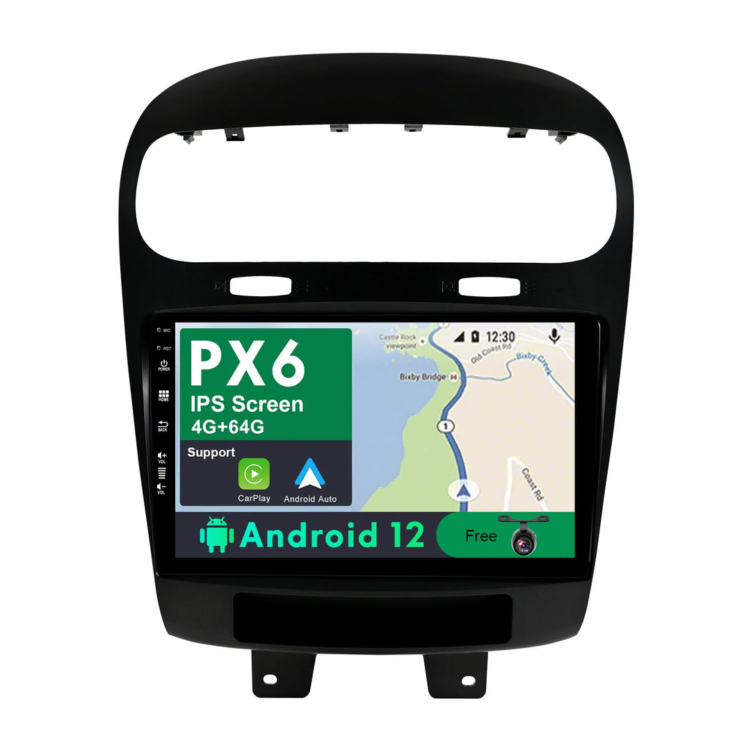 PX6 Android 12 IPS Autoradio für Fiat Freemont Dodge Journey Leap (2012-2020) - 4G+64G - Kamera KOST