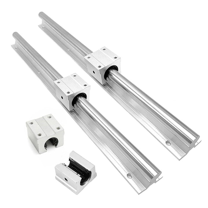 CNCMANS Linearführung und Lagerblöcken Kit, 2 Stück SBR16-800mm Linearschienen Gleitschiene Welle un