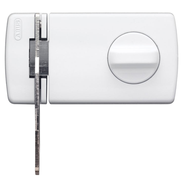 ABUS Tür-Zusatzschloss 2130, weiss, 56035, Tastenfeld mit Sperrbügel Weiss, mit Sperrbügel Weiss