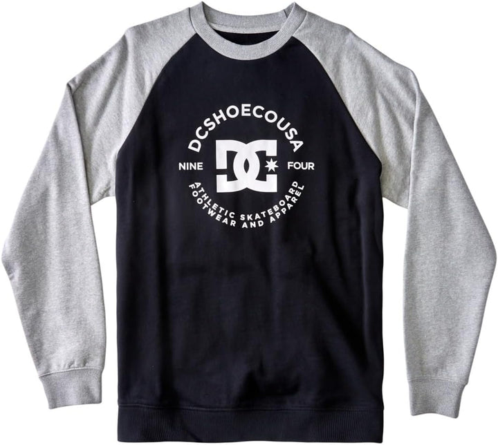 DC Shoes Herren Dc Star Pilot Raglan Crew Sweatshirt S Black/Grey Heather, S Black/Grey Heather