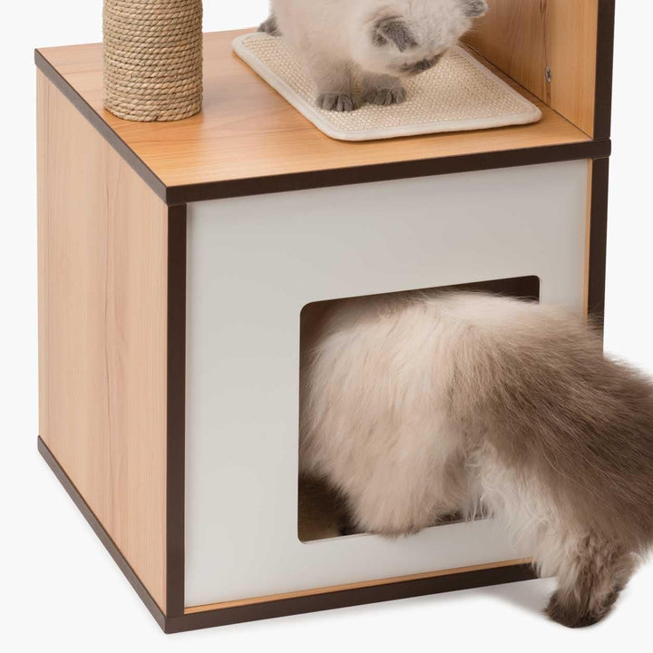 VESPER 52075 Vesper Katzenmöbel Box klein,walnuss, walnuss