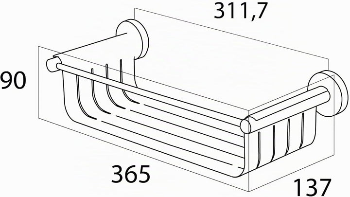 Tiger 303530300 Boston Schwammkorb gross poliert Edelstahl Poliert Gross Single, Edelstahl Poliert G