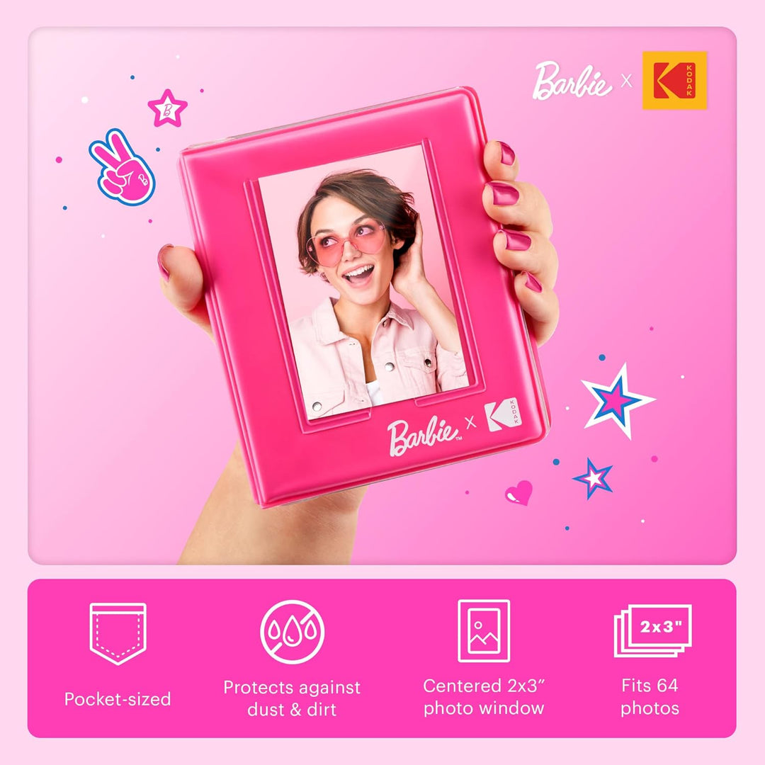 Kodak x Barbie Step Slim Kabelloser Sofortbild-Fotodrucker Barbie Geschenk-Bundle (Iconic Style) + B