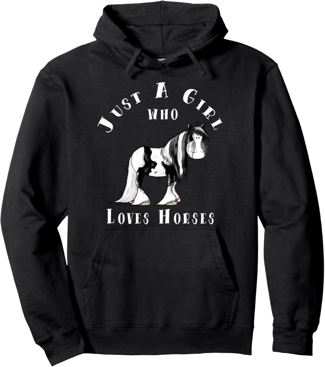 Just A Girl Who Loves Horses I Schecke Tinker Pferd Pullover Hoodie