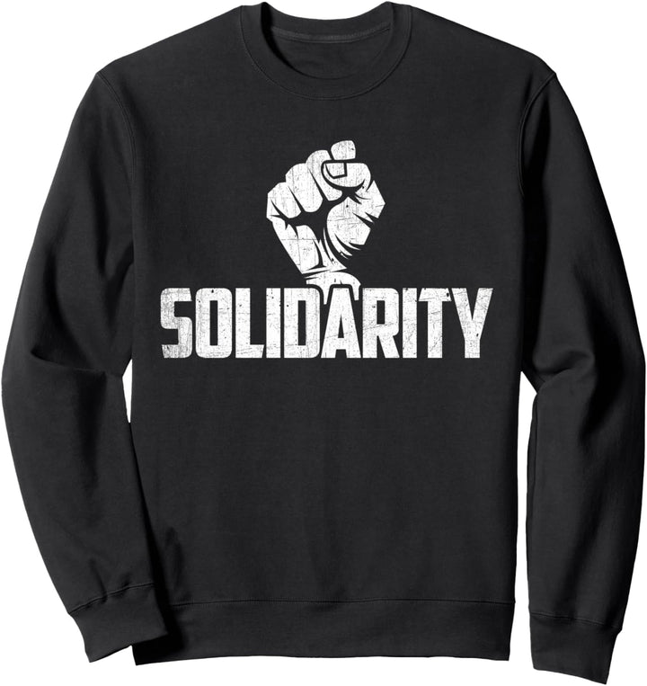 Solidarität mit Faust - Protest Union Worker Distressed Sweatshirt