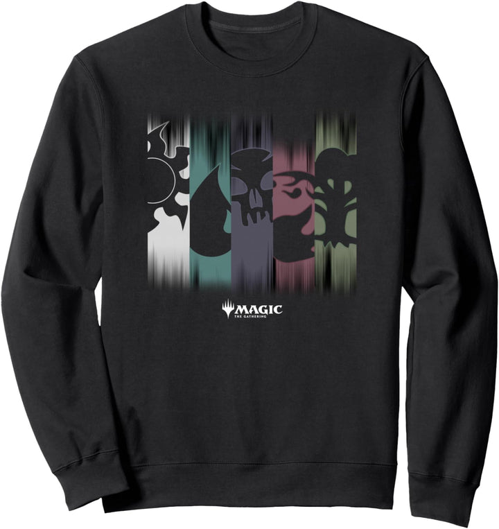 Magic: The Gathering Themed Colors &amp; Symbol Panels Sweatshirt