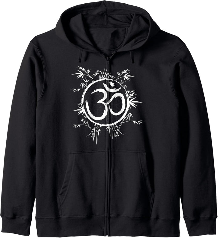 Cool Zen Yoga Buddhismus Bambus Yoga Mantra Kapuzenjacke