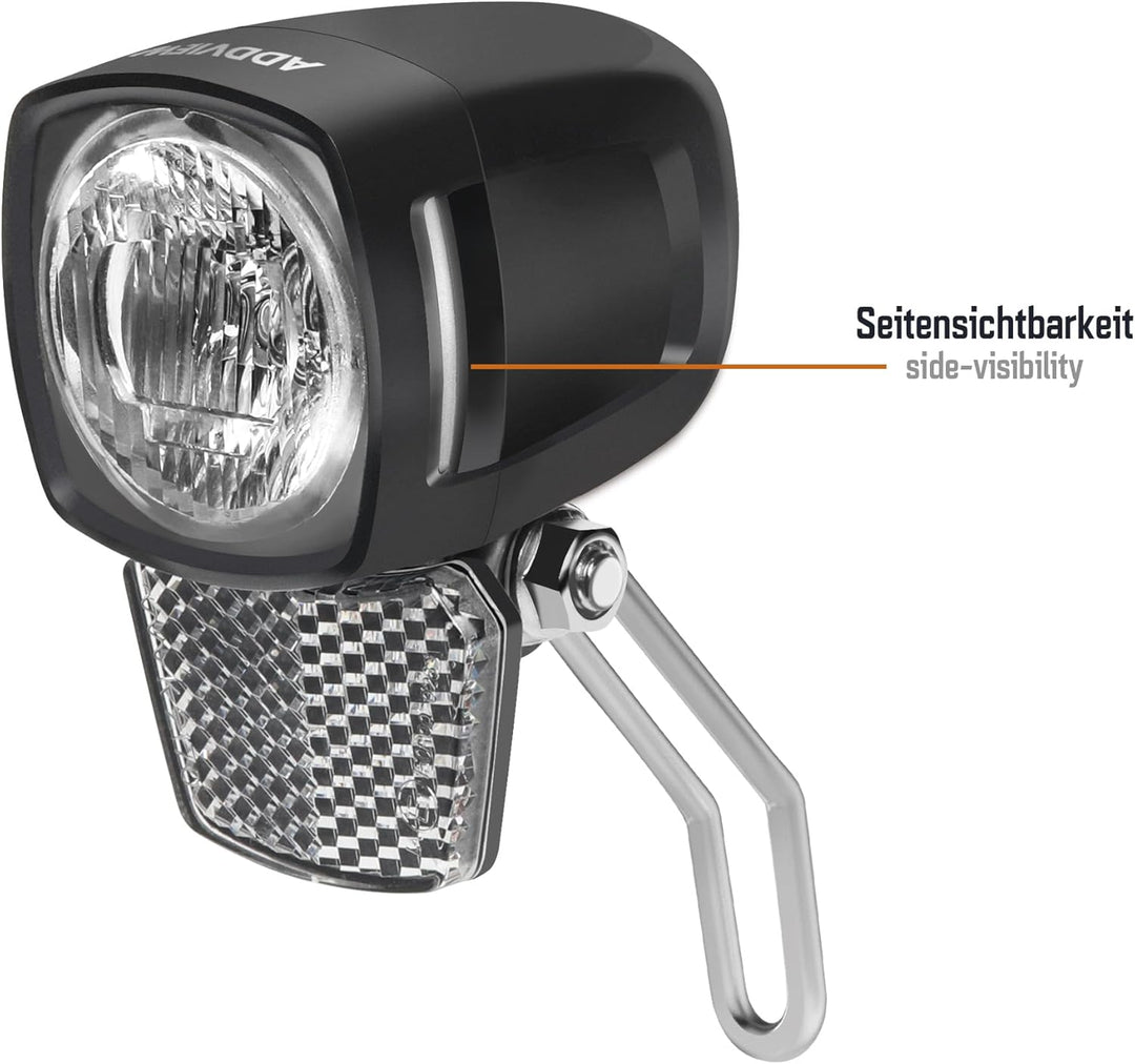 Fahrradlicht Dynamo Frontscheinwerfer 60 Lux Hammer M60 – LED Fahrradlampe mit Helligkeitssensor, St