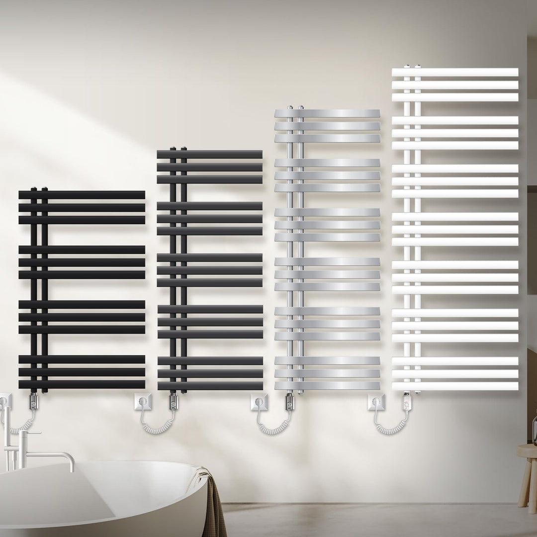 ECD Germany Iron EM Design Badheizkörper Elektrisch mit Heizstab 1200 W - 500 x 1200 mm - Anthrazit