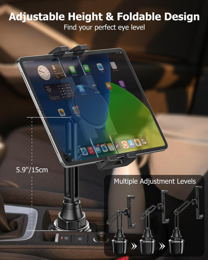 Getränkehalter Auto Tablet Halterung, woleyi PKW LKW Becherhalter Tablet Handyhalter mit Verstellbar