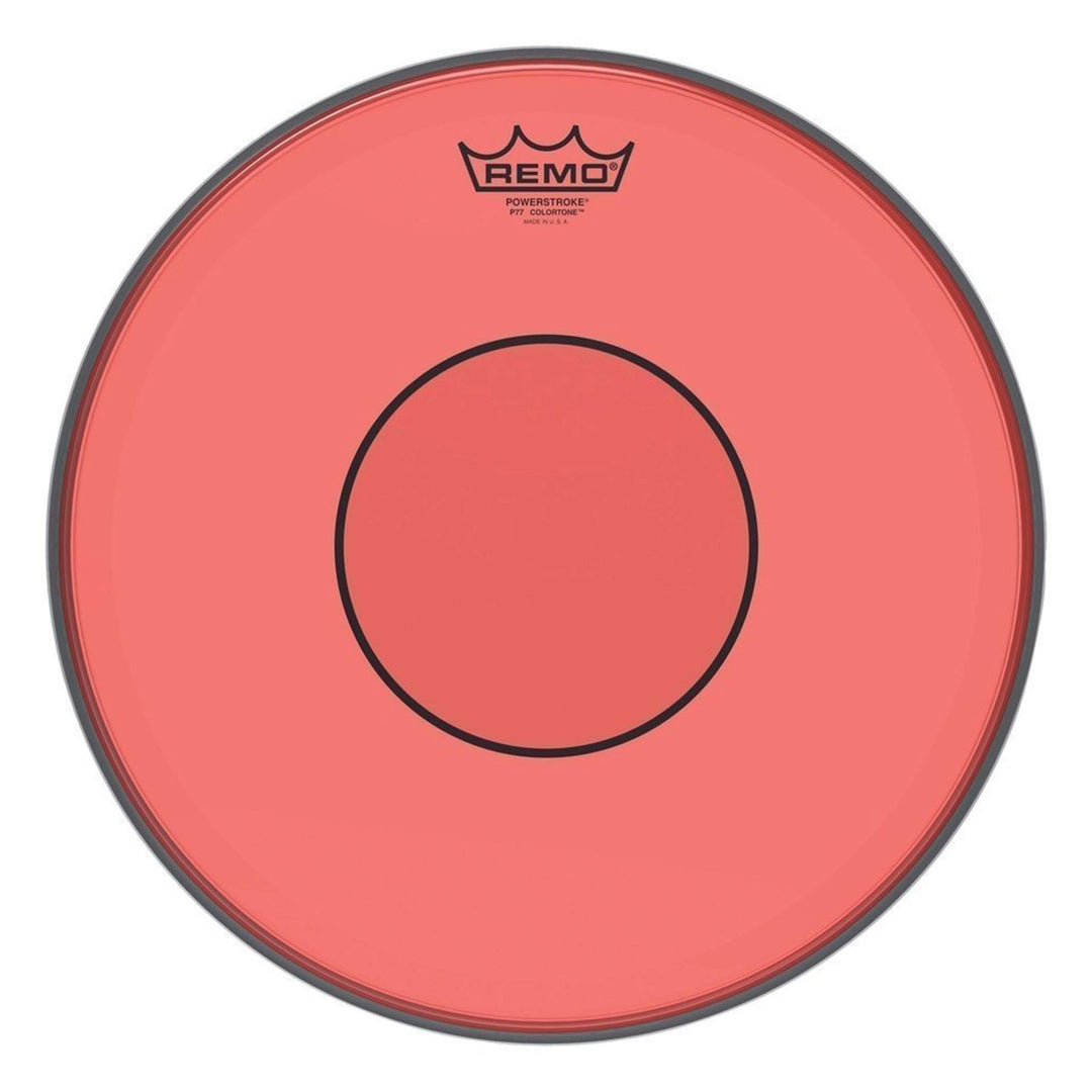 Remo Schlagzeugfell Powerstroke 77 Clear Snare Head with Clear Dot 13" 13" rot, 13" rot
