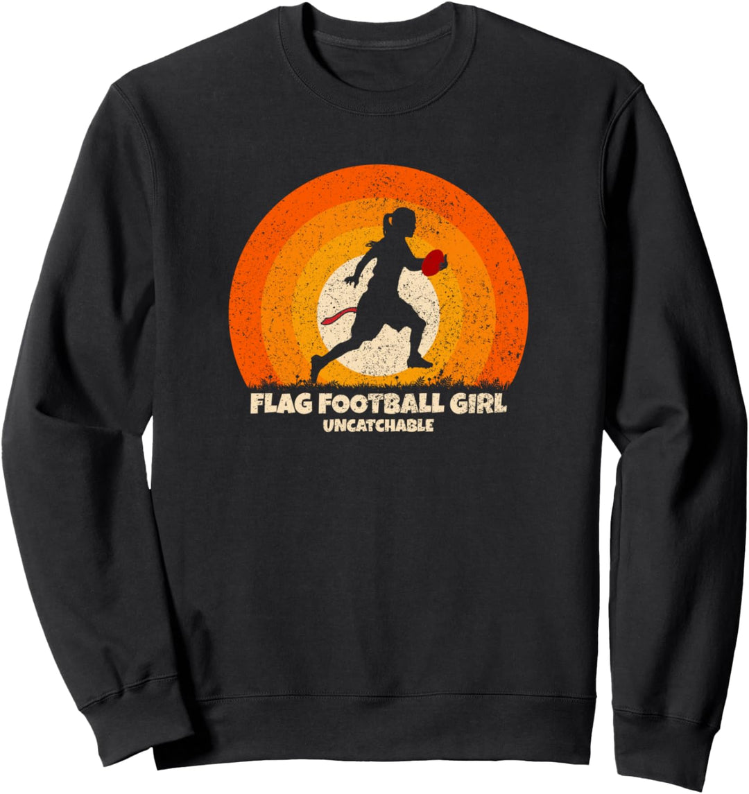 Flag Football Mädchen Uncatchable auf Flag Football Sweatshirt