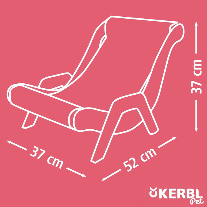 Kerbl Pet Liegestuhl Sundowner, braun, 52x37x37 cm, Katzenbett, Katzenliegebett, Holz, Katzen