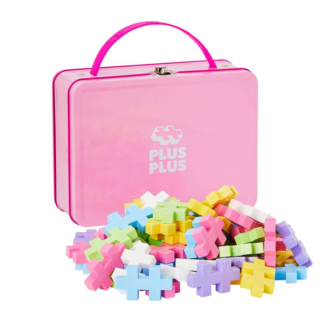 Plus-Plus 9603275 Animals Geniales Konstruktionsspielzeug, Big Box Pastel, Bausteine-Set in praktisc
