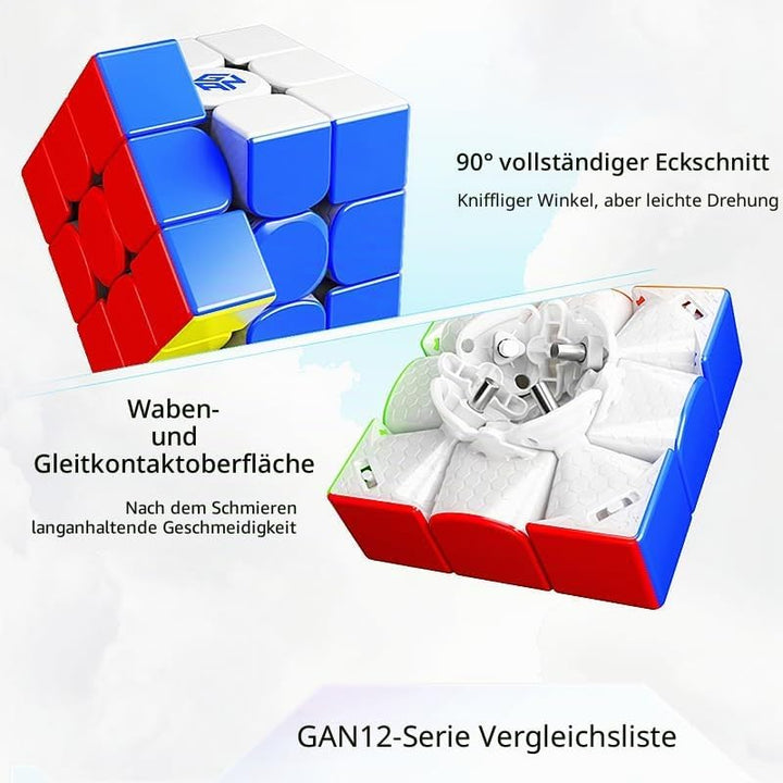 Bukefuno GAN 12 Maglev UV 3x3 Magnetischer Zauberwürfel Speed Puzzle Stickerless Cube Magic Flaggsch