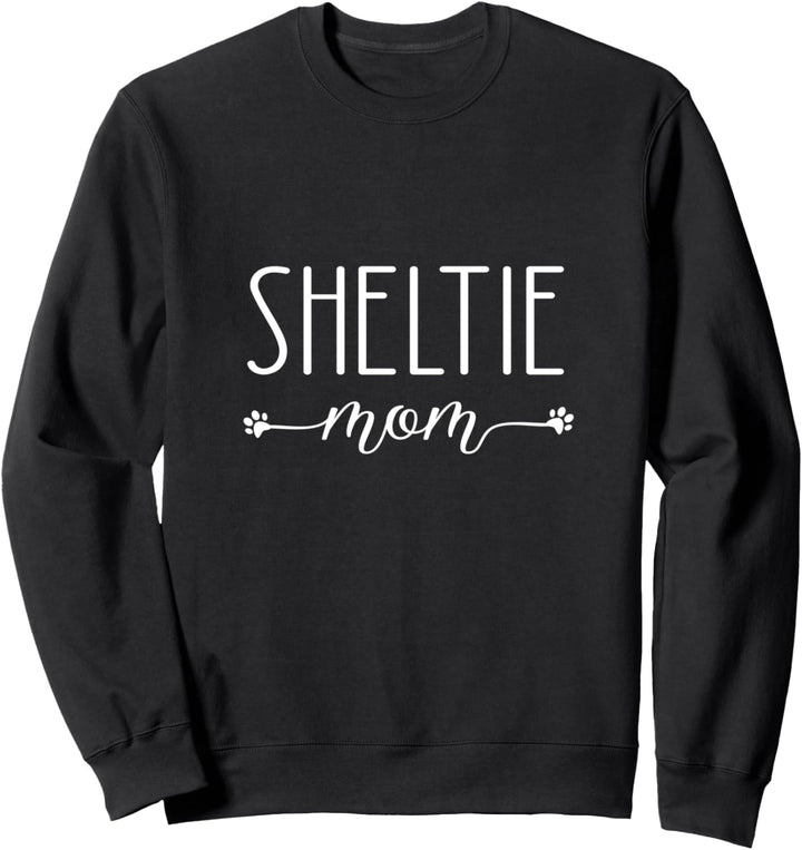 Dog Paw Print Sheltie Mom Sweatshirt