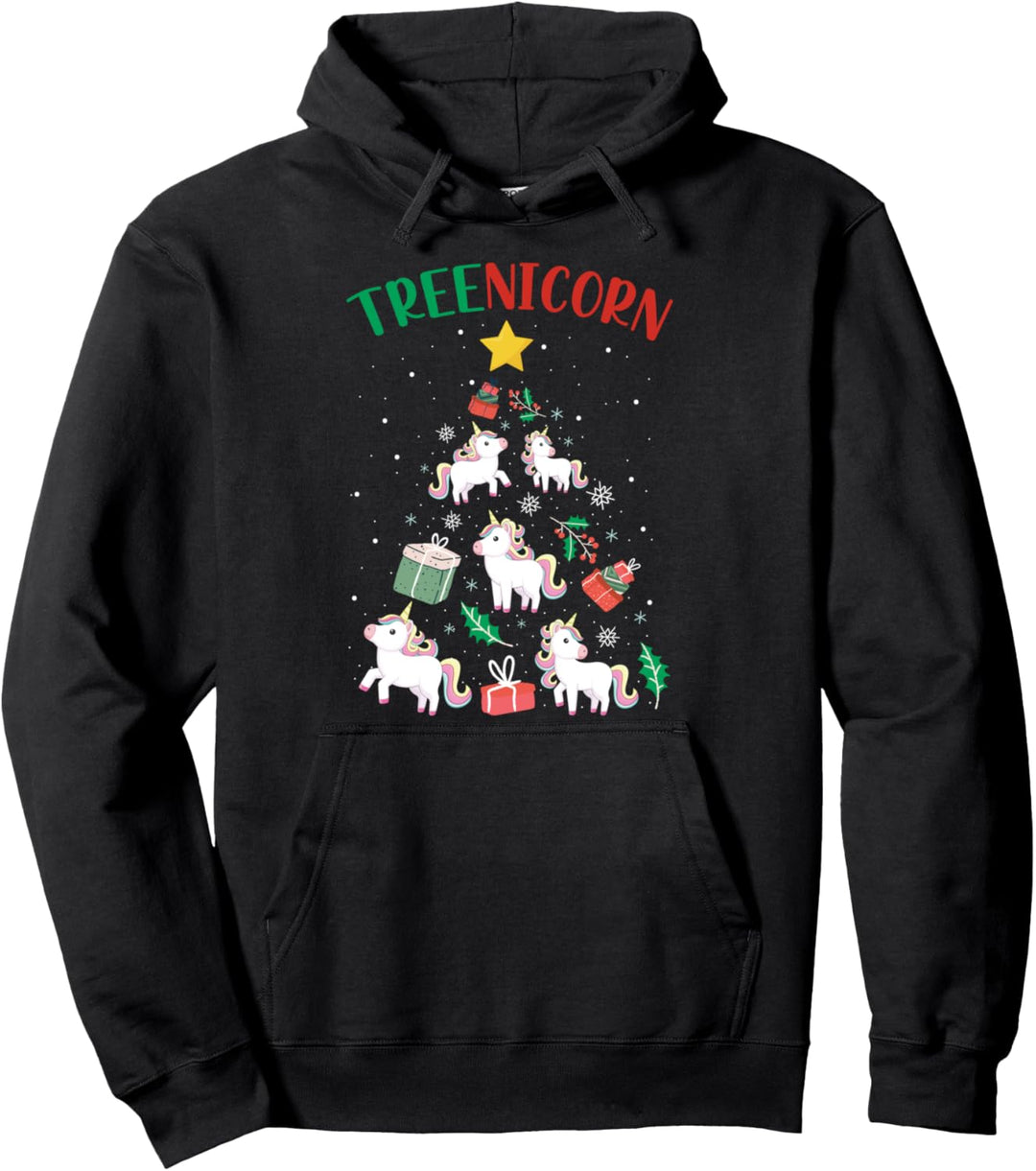 Treenicorn Einhorn Weihnachten Weihnachtsbaum Pullover Hoodie