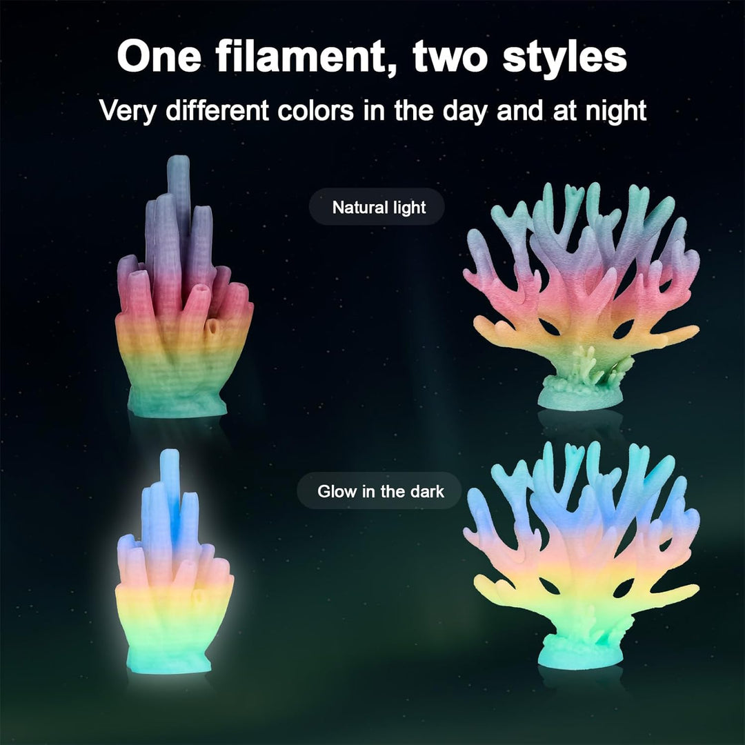 ERYONE PLA Filament for 3D Printer, 3D-Drucker-Filament, 1.75mm +/-0.03mm, Leuchtet PLA Filament, Le