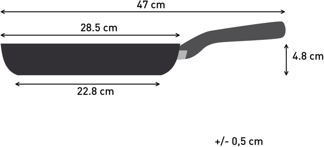 Tefal Hard Titanium Essential Bratpfanne 28 cm *+/- 0,5 cm, Antihaftversiegelung, Thermo-Signal bei