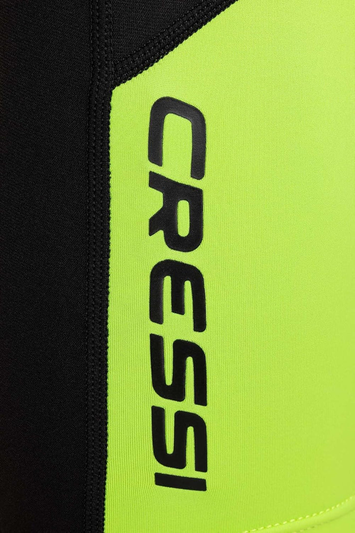 Cressi Little Shark Jr Shorty 2mm Neoprenanzug für Kinder Schwarz/Lime 13/14 Jahre Kurzarm, Schwarz/