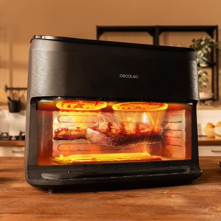 Cecotec Heissluftfritteuse ohne Öl - 10L - Grill - Doppelwiderstand - Integrierter Smoker - Air Frye