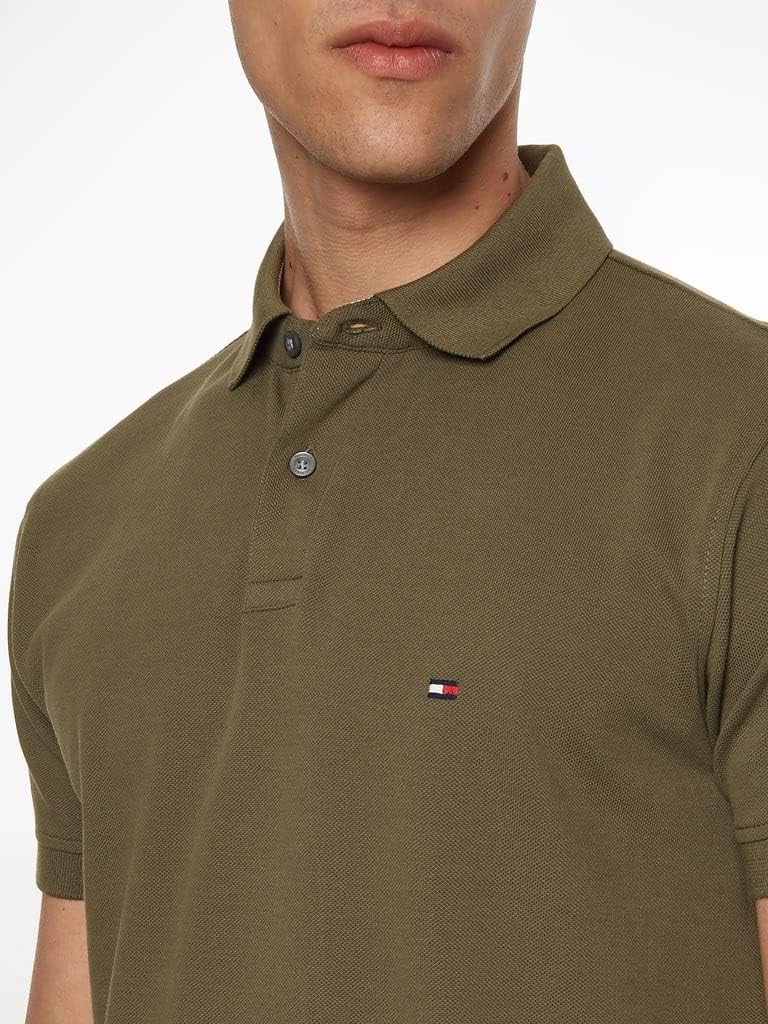 Tommy Hilfiger Herren Poloshirt Kurzarm 1985 Regular Fit XS Army Green, XS Army Green