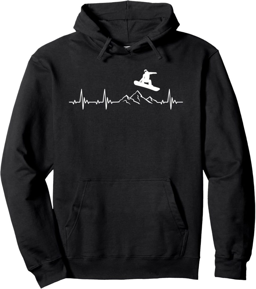 Snowboard Heartbeat Frequenz für Snowboarder Pullover Hoodie