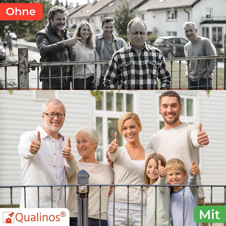 30x Zaunkappen Kunststoff 40x60mm mit Runddach | Pfostenkappen für Doppelstabmattenzaun | Abdeckkapp