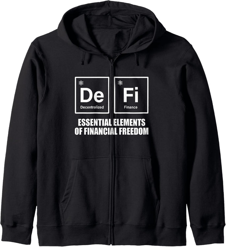 DeFi Decentralized Finance Periodensystem Elemente Crypto Kapuzenjacke